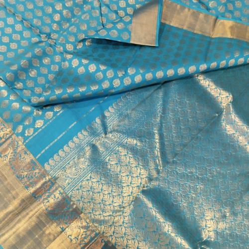 ARNI SILK HALF FINE ZARI SAREE WITH BLOUSE